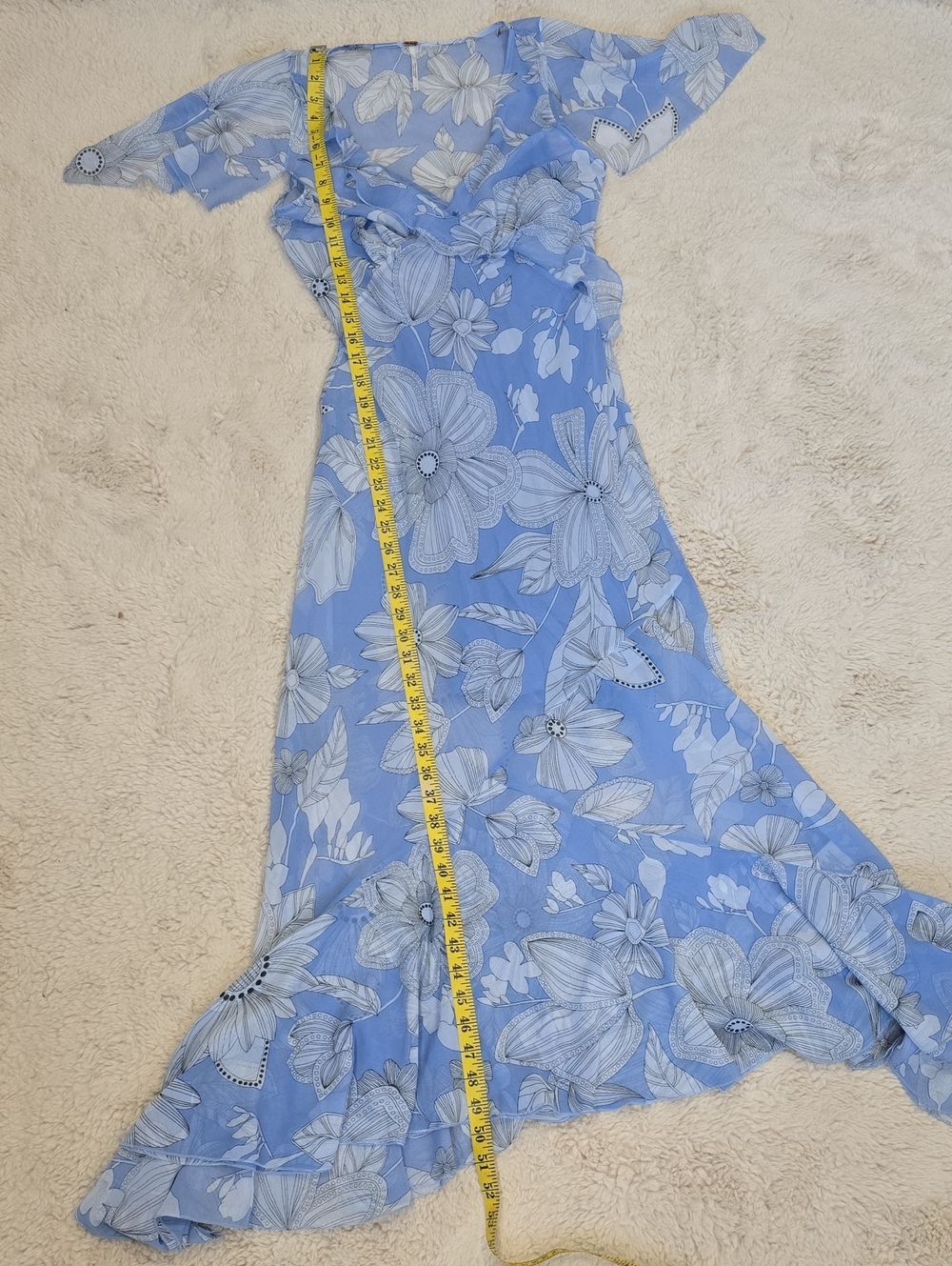 Free People Blue Floral Wrap Maxi Dress - Picture 6 of 9